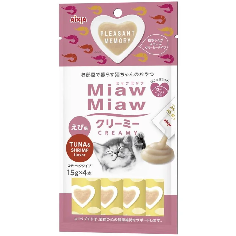 Aixia Miaw Miaw Creamy Tuna & Shrimp Cat Treat 60g