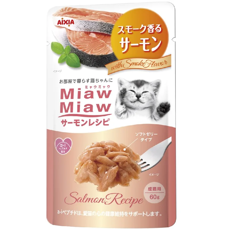 Aixia Miaw Miaw Smoked Salmon Pouch Cat Food 60g