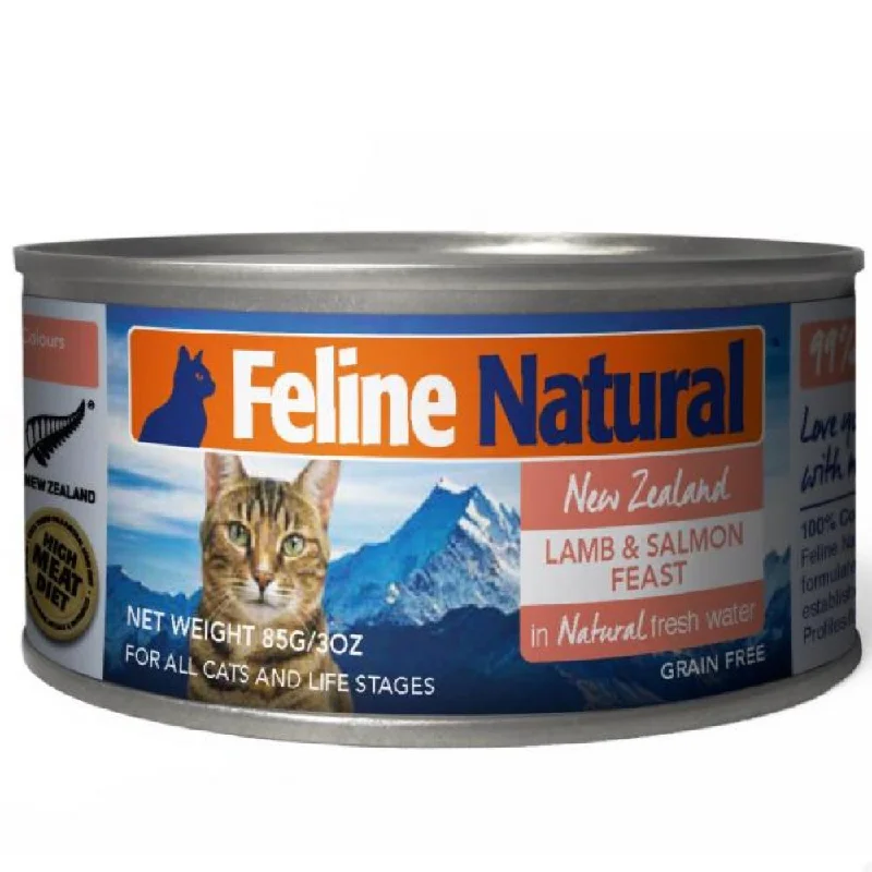 Feline Natural Lamb & Salmon Feast Canned Cat Food 85g