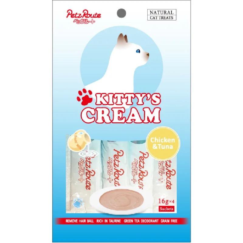 3 FOR $10: Petz Route Kitty’s Cream Chicken & Tuna Cat Treats (4x 16g)