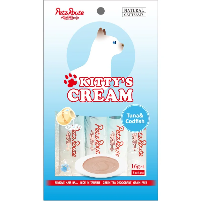 3 FOR $10: Petz Route Kitty’s Cream Tuna & Codfish Cat Treats 64g