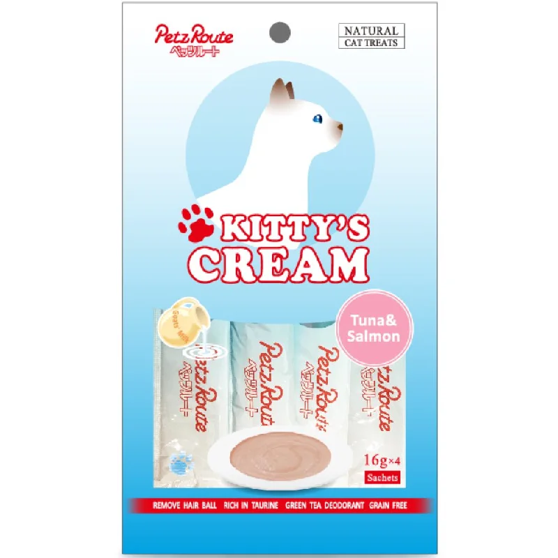 3 FOR $10: Petz Route Kitty’s Cream Tuna & Salmon Cat Treats 64g