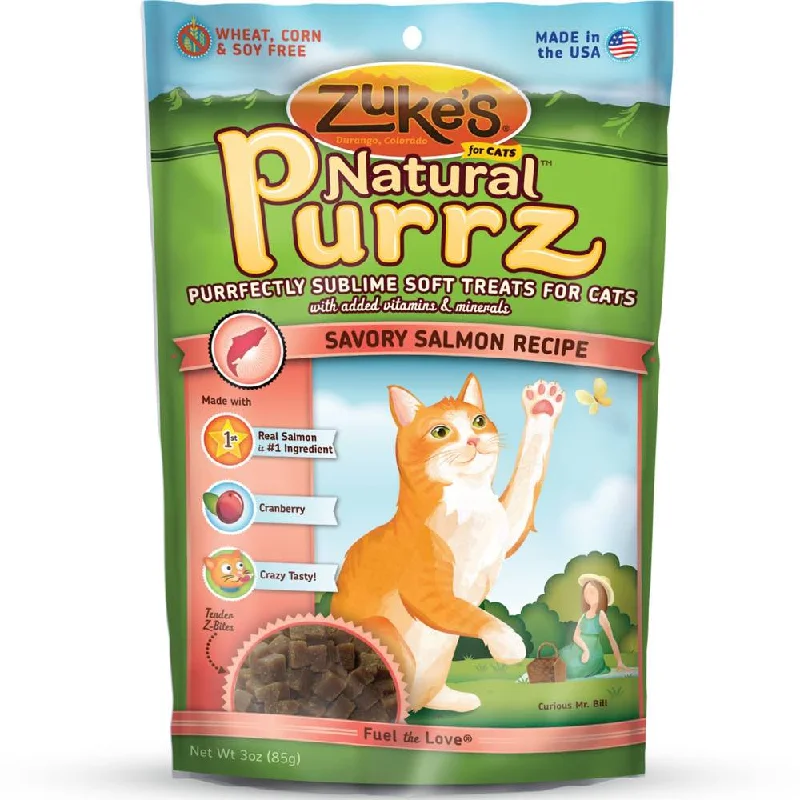 Zuke's Cat Natural Purrz Savory Salmon Cat Treats 3oz