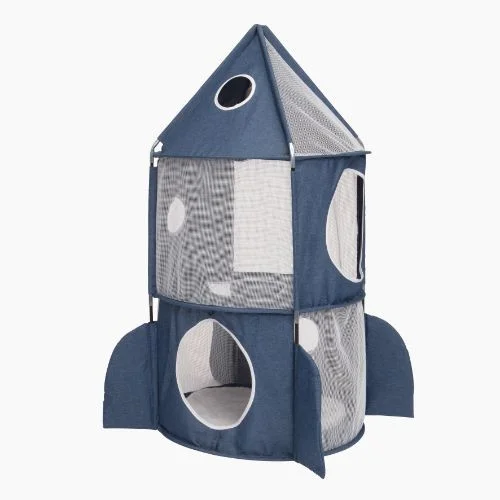 Catit Vesper Cat Rocket Ship Toy - Blue