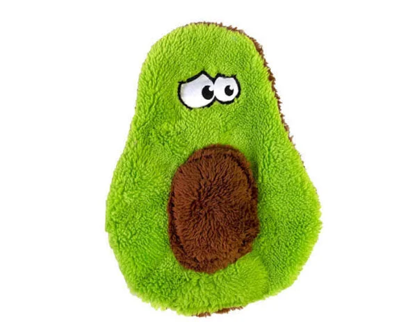 Cycle Dog USA Duraplush Avacado Plush Dog Toy, Green/Brown