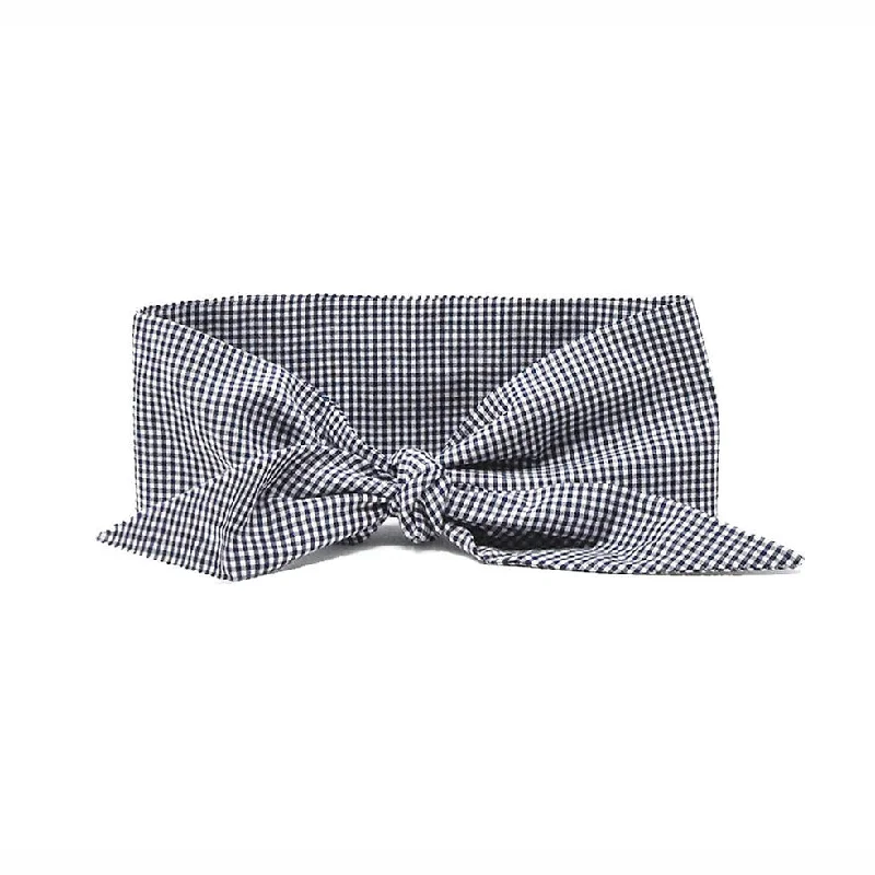 Dog Bandana Necktie Navy Gingham