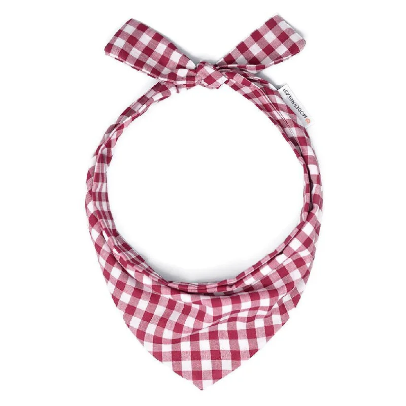 Dog Neckwear Berry Gingham