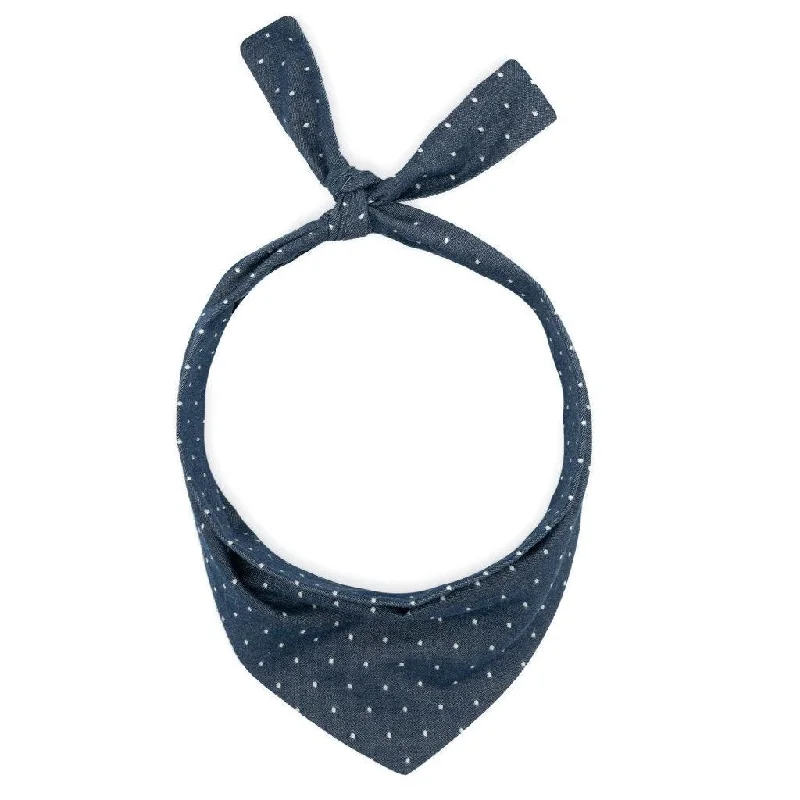 Dog Neckwear Denim Polka Dot