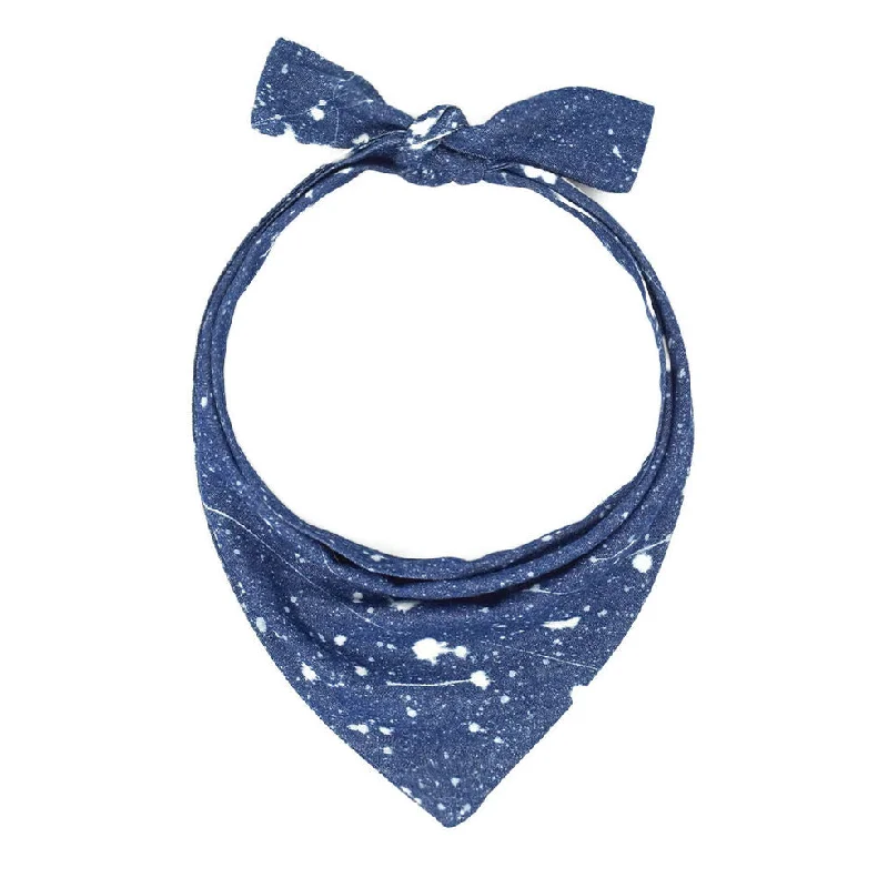 Dog Neckwear Denim Splatter