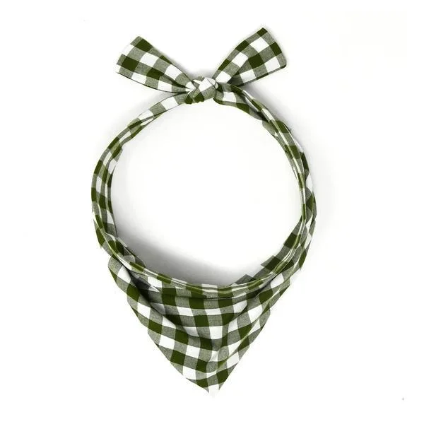 Dog Neckwear Forest Gingham