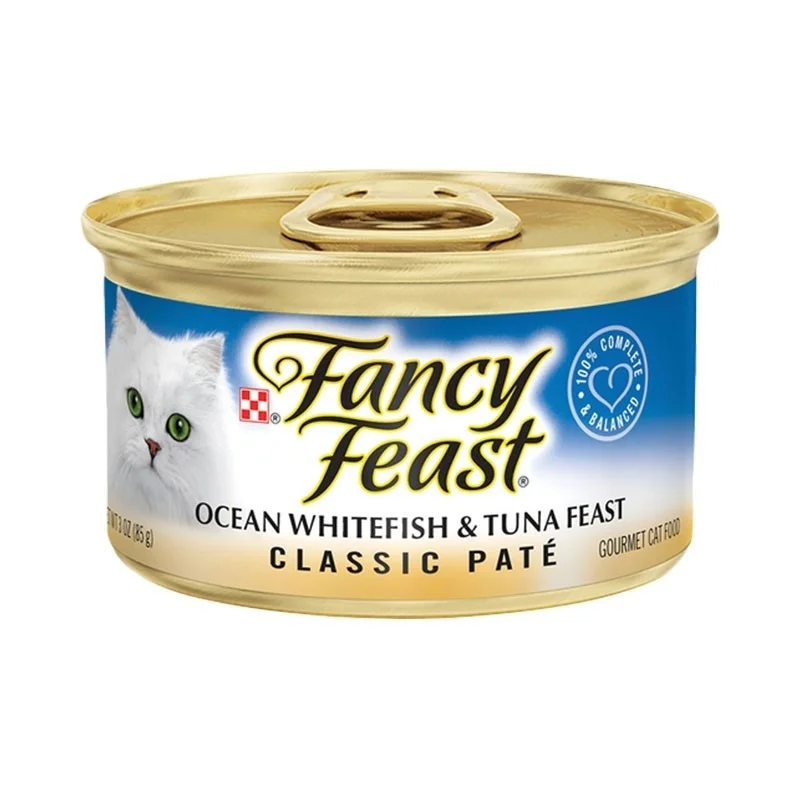 Fancy Feast Classic Pate Ocean Whitefish & Tuna Feast Canned Cat Food