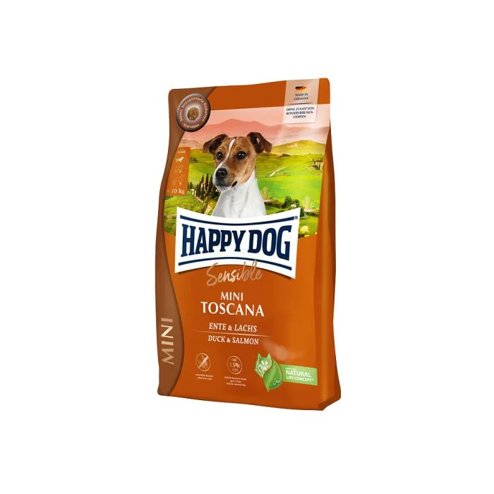 HAPPY DOG SUPREME Sensible Mini Toscana (do 10kg), s pačetinom i lososom, 4kg