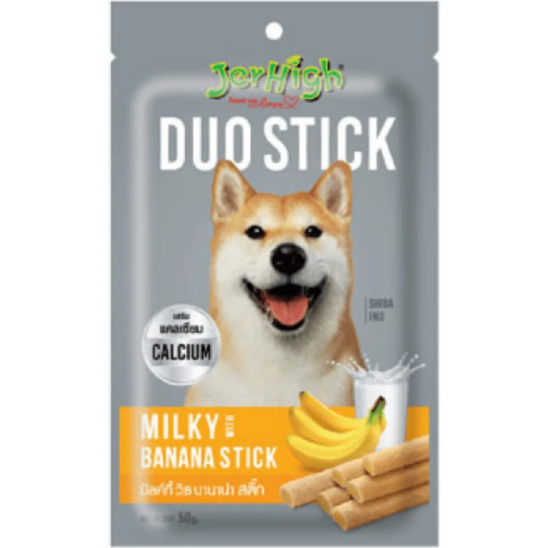 JerHigh Milky With Banana Duo Stick Dog Treats (Limited Shelf Life)