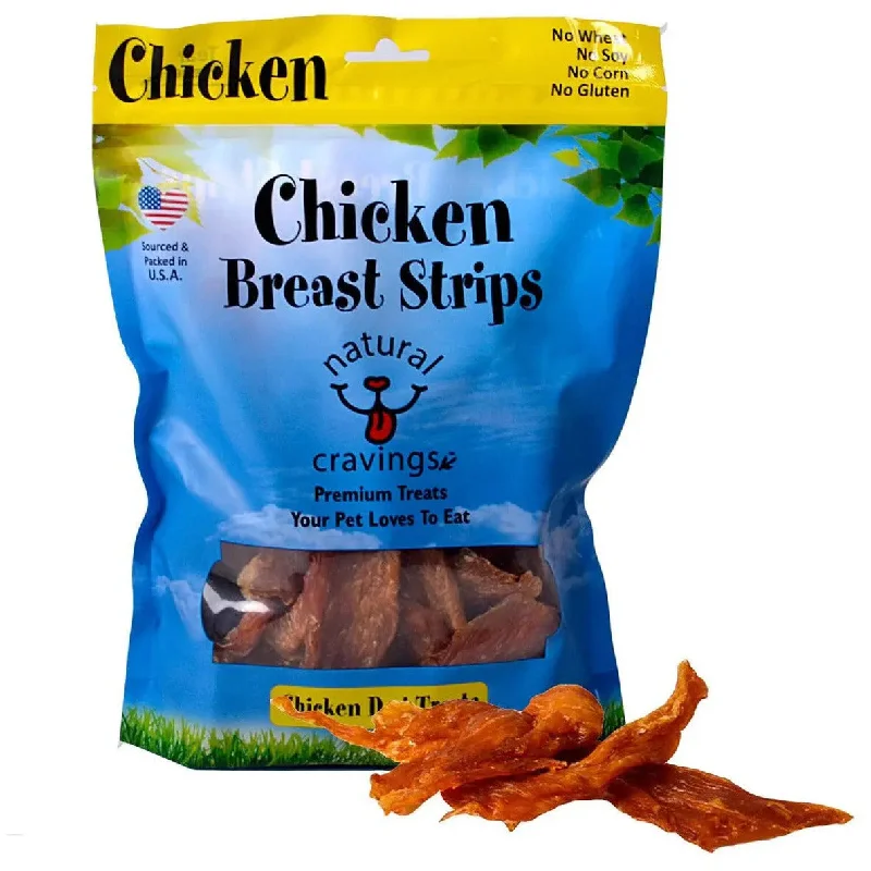 Natural Cravings Chicken Breast Strips Dog Chews 10 oz