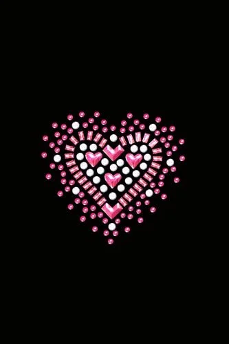 Pink Swarovski Heart Bandana- Many Colors