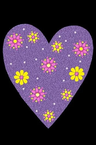 Purple Glitter Heart Bandana- Many Colors