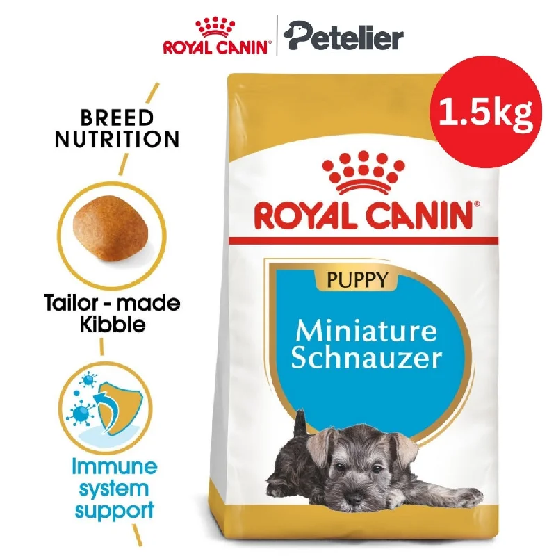 Royal Canin Miniature Schnauzer Puppy 1.5kg Dry Dog Food - Breed Health Nutrition