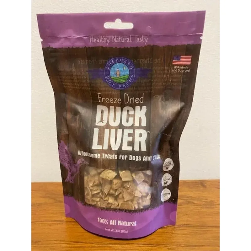 Shepherd Boy Farms Freeze Dried Duck Liver Dog Treats