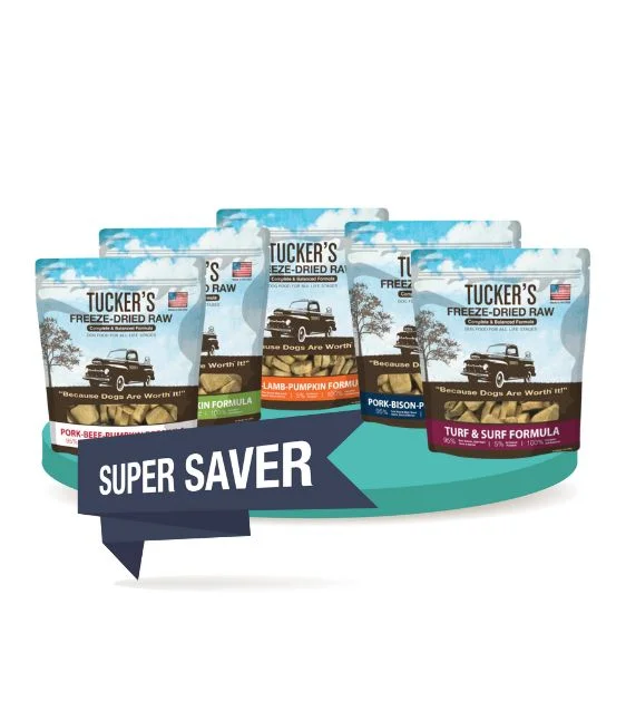 Tucker's Complete & Balanced Freeze-Dried Raw Dog Food (3-Pack Saver Bundle)