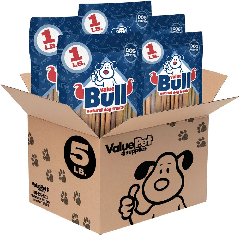 ValueBull USA Collagen Sticks, Premium Beef Dog Chews, 4-6 Inch Varied, 5 Pound